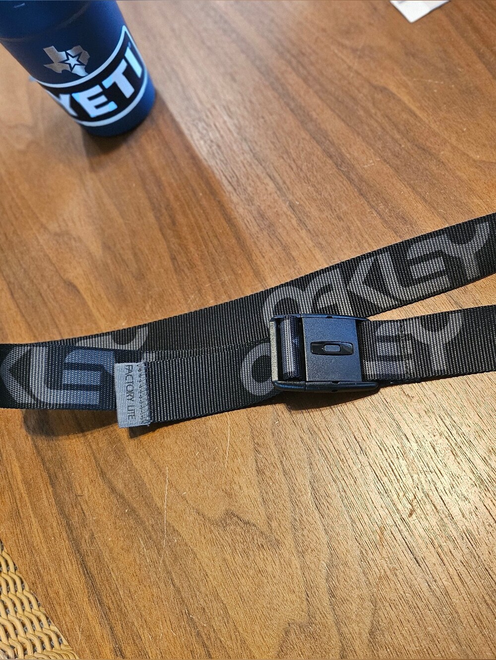 Oakley Factory Lite Web Belt - Black / Grey Logo Buckle Adjustable